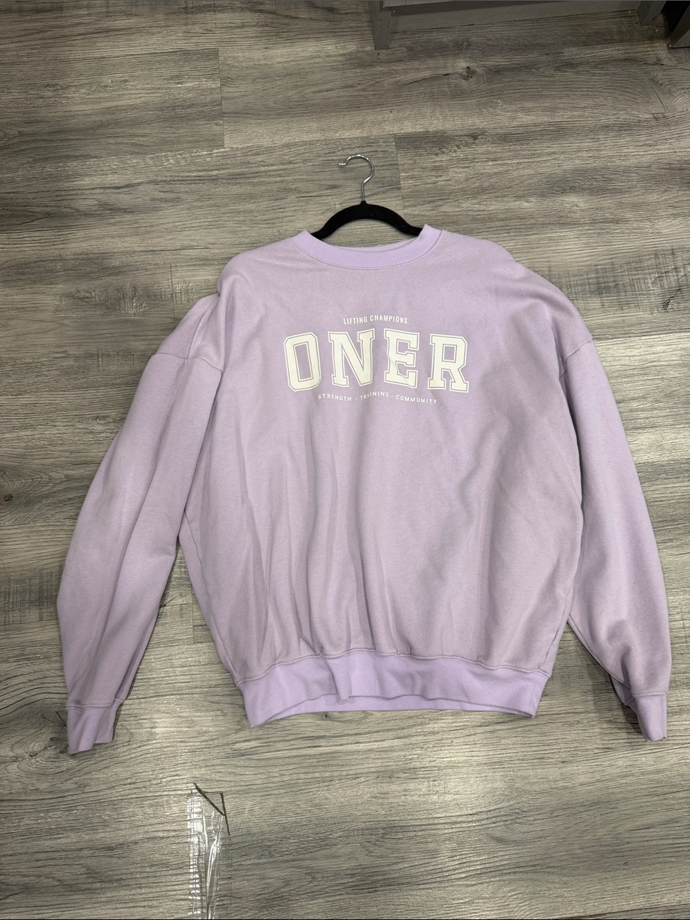 Oner Active Lavender Crewneck Sweatshirt with White Lettering